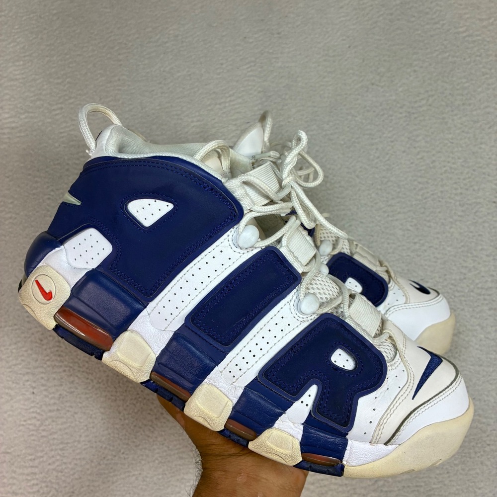 Nike Air More Uptempo 96 Knicks Men 10.5 White Blue Patrick Ewing 33 921948-101